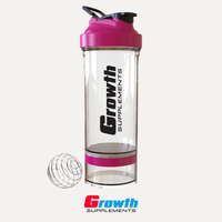 Coqueteleira Premium Transparente e Rosa - 700ml