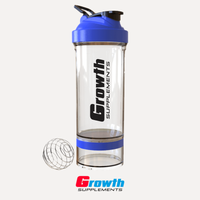 Coqueteleira Premium Transparente e Azul - 700ml