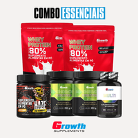 [COMBO ESSENCIAIS] Kit com 2 Whey 1kg + 2 Creatinas 250g + Pré-Treino Haze + Multivitamínico 120caps